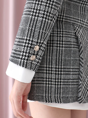 Glen check cape jacket(eme10720)