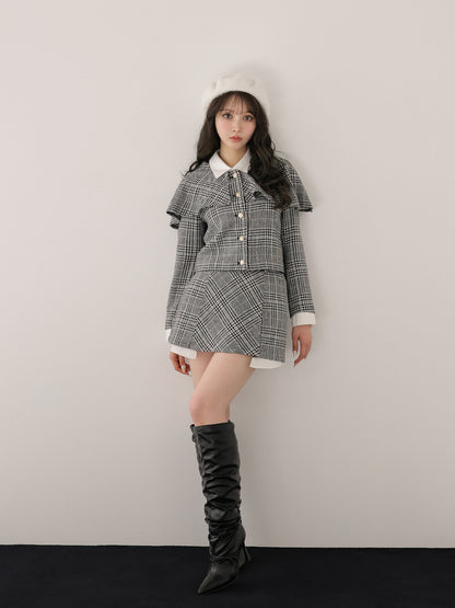 model：160cm　(size：F　color：Glen check)
