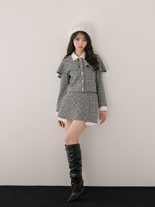 model：160cm　(size：F　color：Glen check)