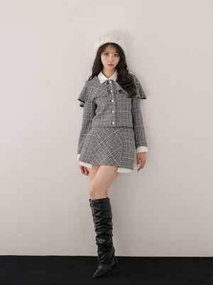 model：160cm　(size：F　color：Glen check)