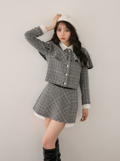 model：160cm　(size：F　color：Glen check)
