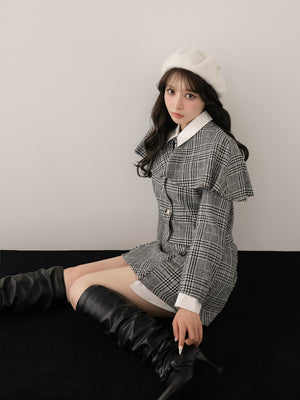 model：160cm　(size：F　color：Glen check)
