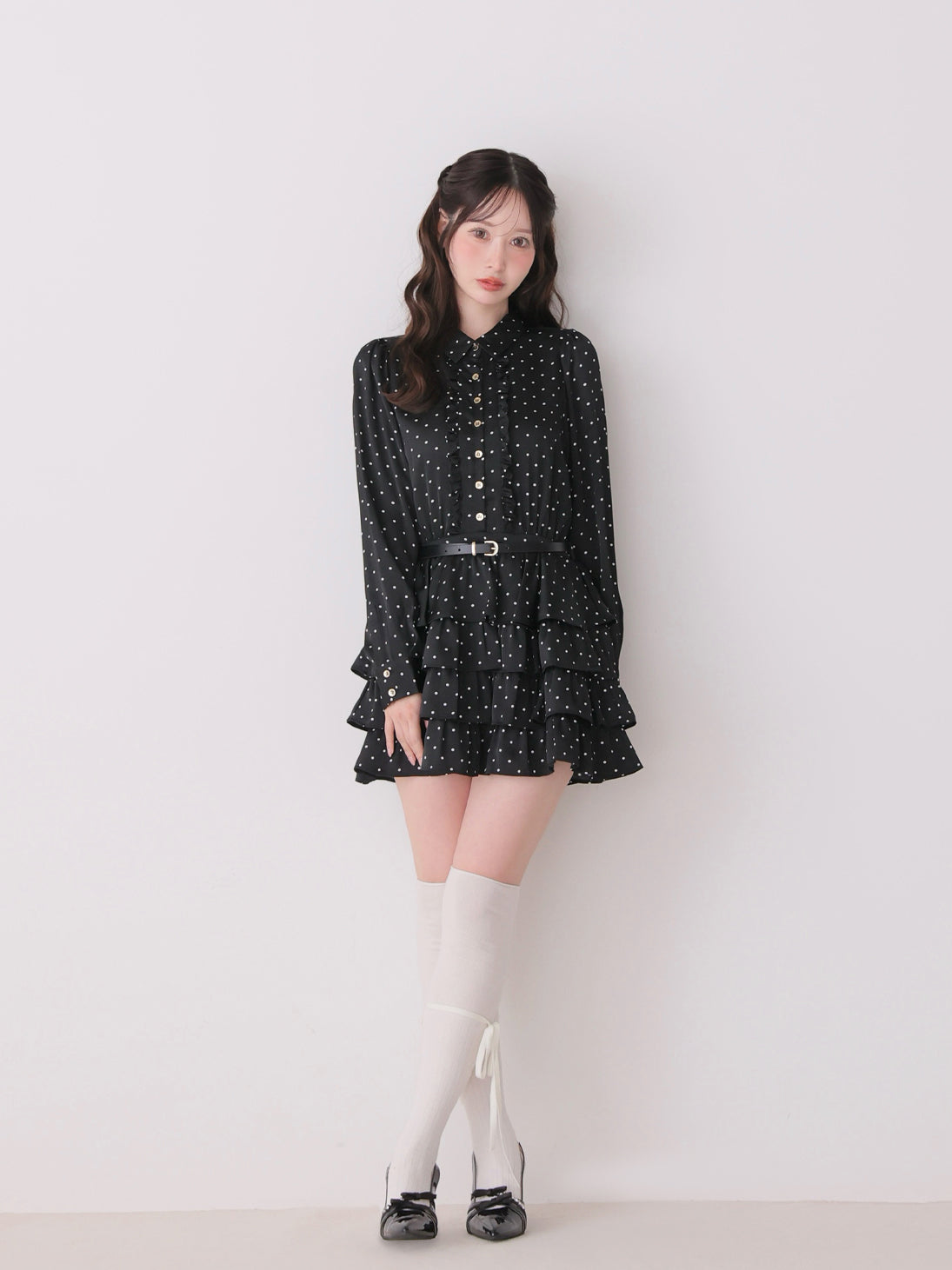 model：162cm　(size：F　color：Black)
