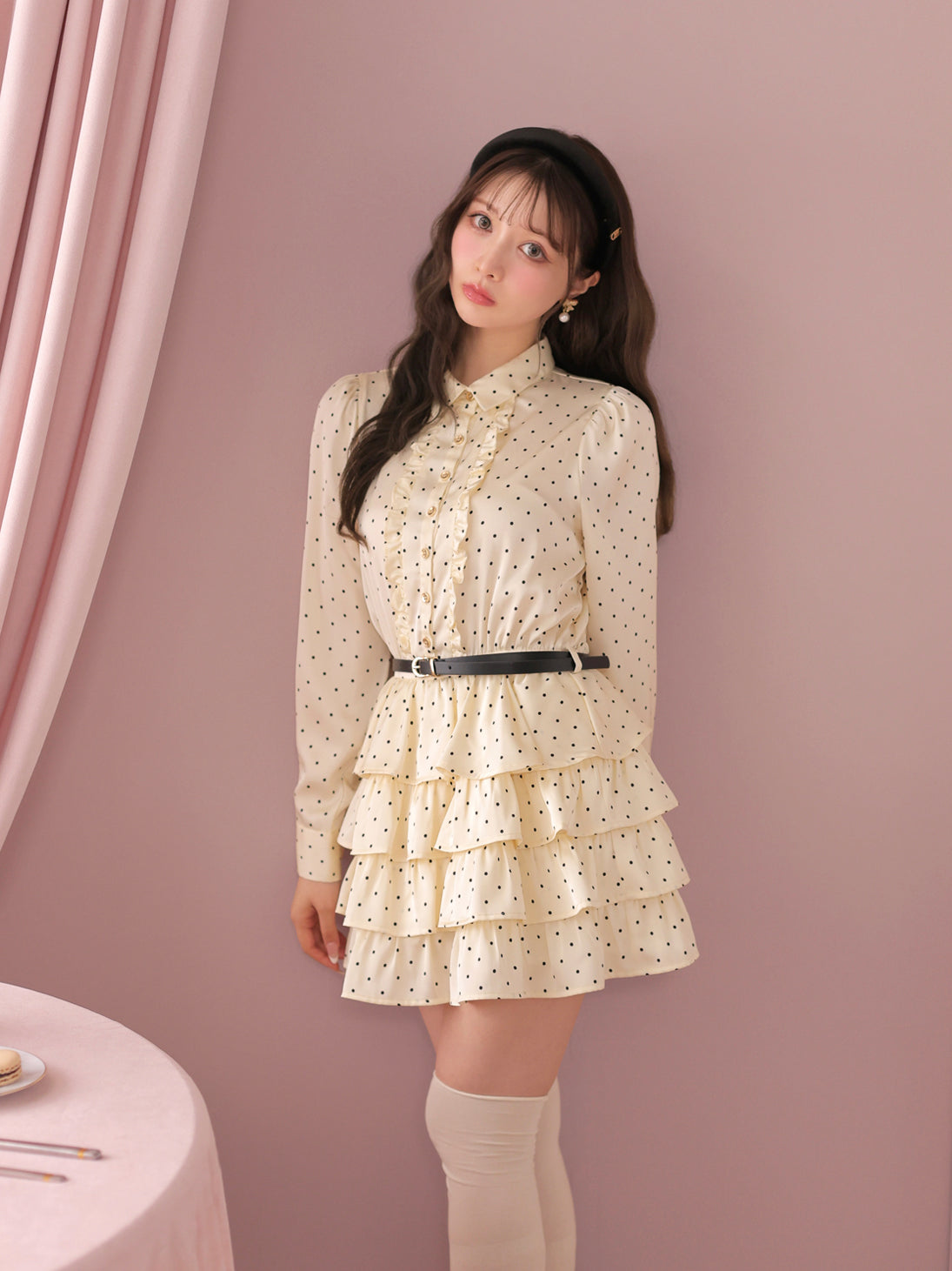 model：160cm　(size：F　color：Beige)