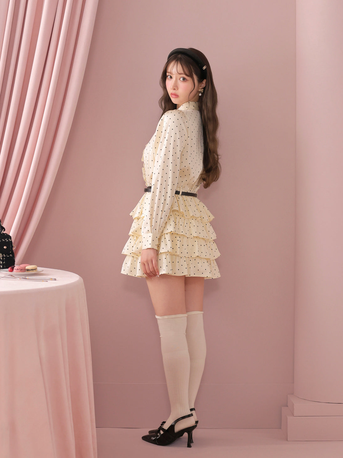 model：160cm　(size：F　color：Beige)