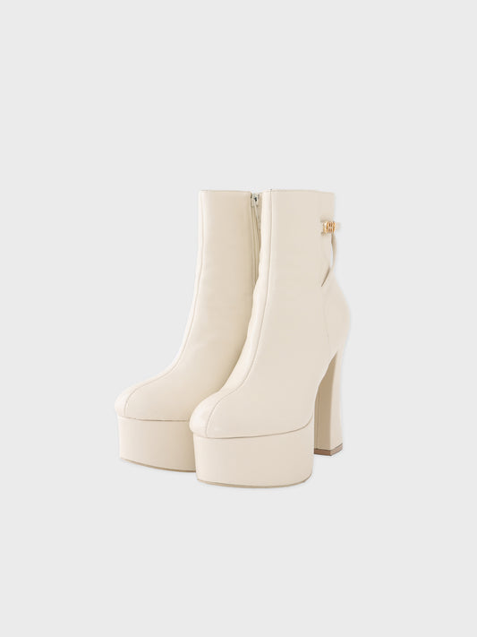 Emblem charm platform short boots(eme10728)