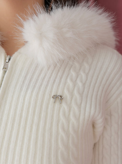 【Pre Order】Ribbon cable knit ensemble onepiece(eme10732)