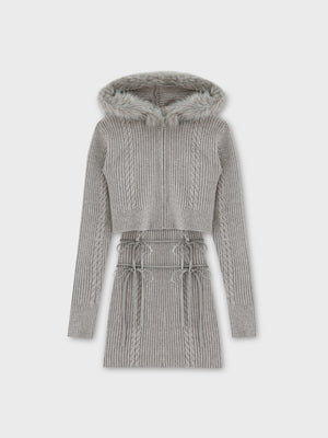 【Pre Order】Ribbon cable knit ensemble onepiece(eme10732)
