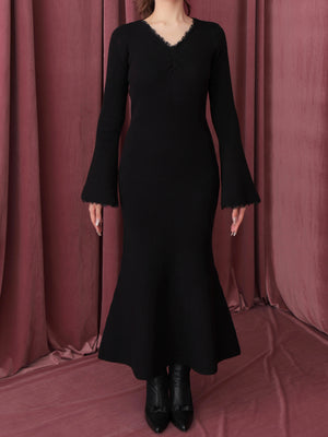 【Pre Order】Lace back silhouette onepiece(eme10733)