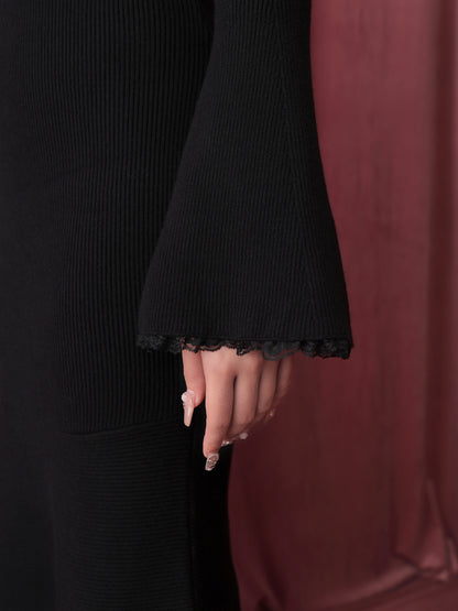 【Pre Order】Lace back silhouette onepiece(eme10733)