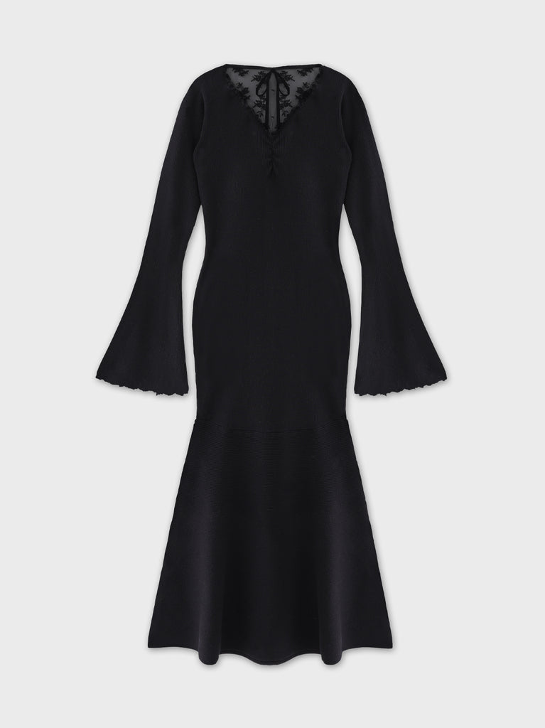 【Pre Order】Lace back silhouette onepiece(eme10733)