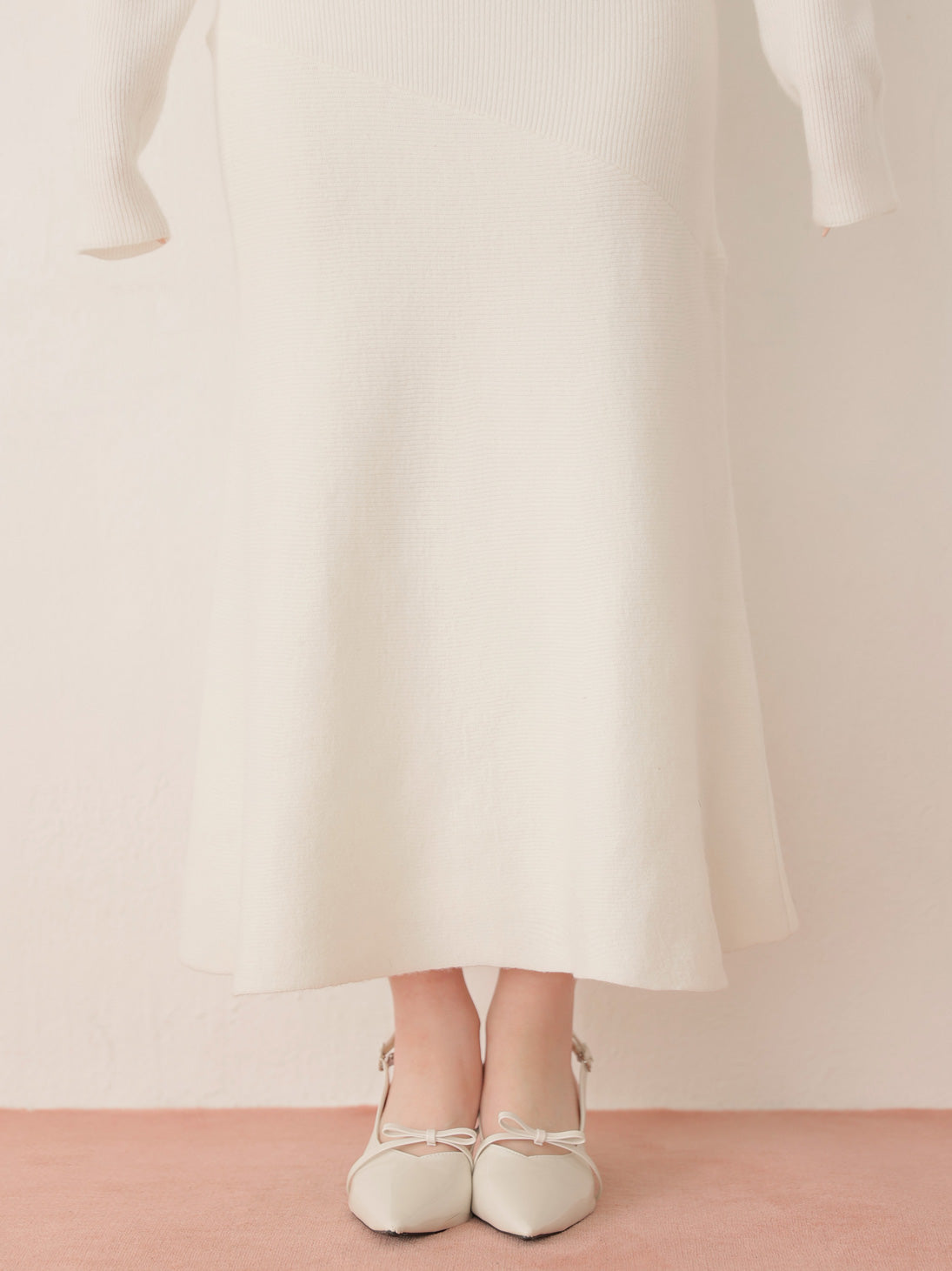 【Pre Order】Jewelry off the shoulder knit  onepiece(eme10734)