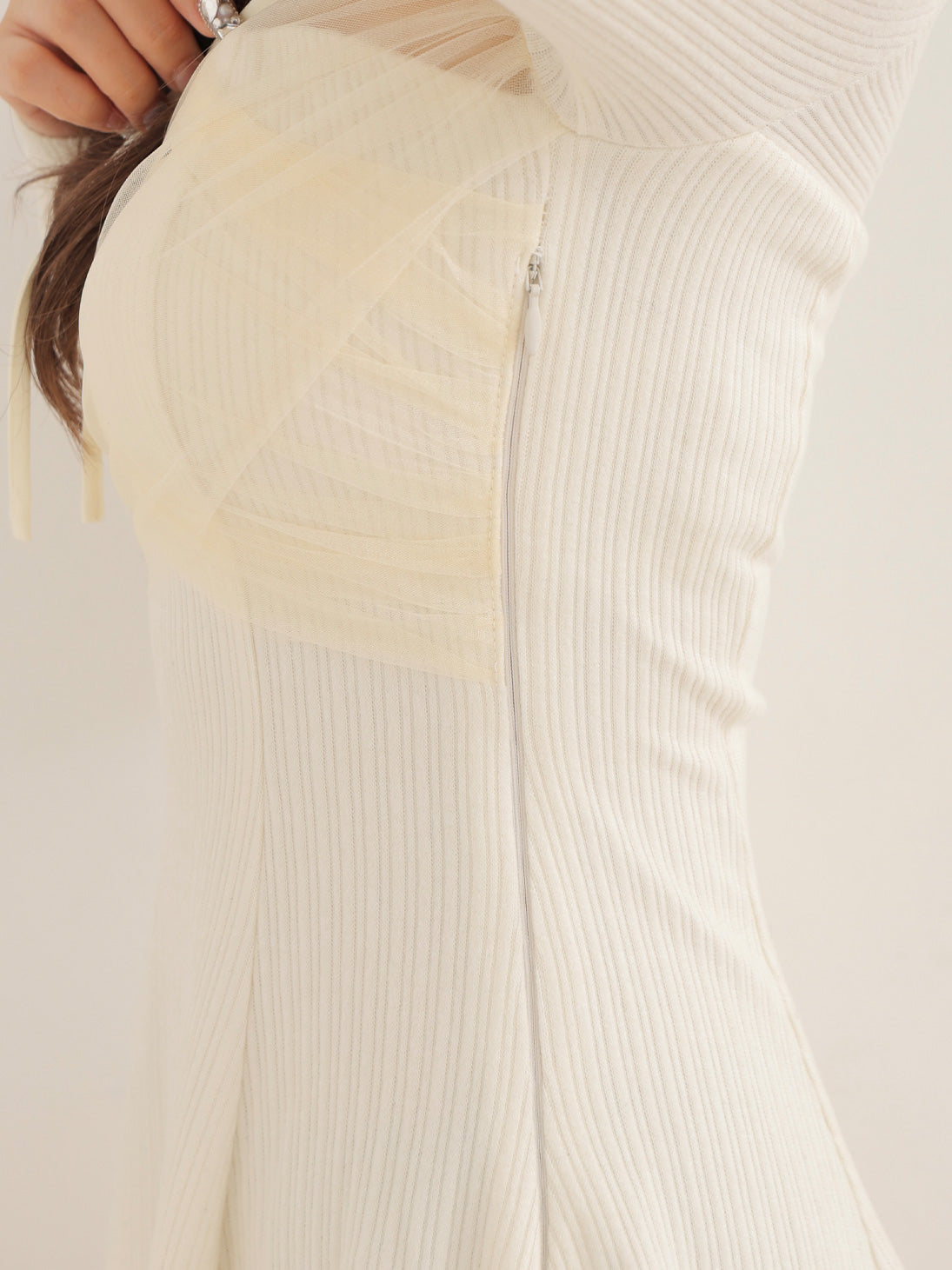 Pre Order】Cross tulle flare mini onepiece(eme10736) – M me eme