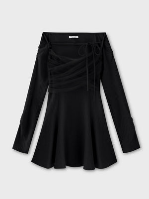 Cross tulle flare mini onepiece(eme10736)