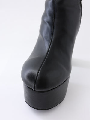Emblem charm platform short boots(eme10728)
