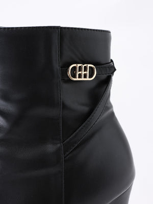 Emblem charm platform short boots(eme10728)
