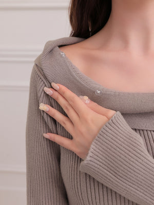 Fur shoulder mermaid onepiece(eme10739)