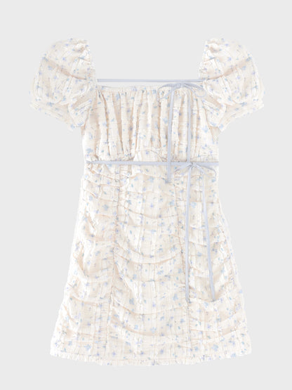 Ripple frill flower mini onepiece(eme10742)