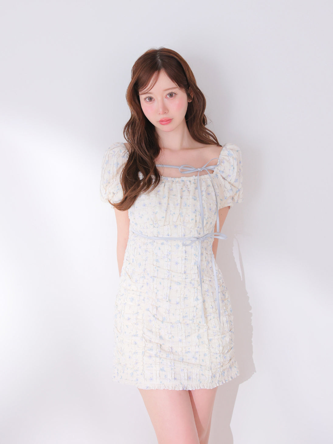 Ripple frill flower mini onepiece(eme10742) – M me eme