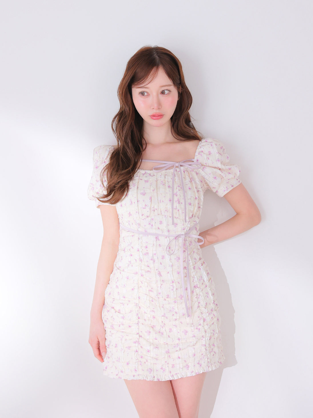 Ripple frill flower mini onepiece(eme10742) – M me eme