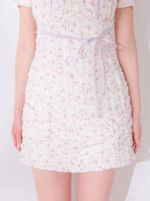 Ripple frill flower mini onepiece(eme10742)