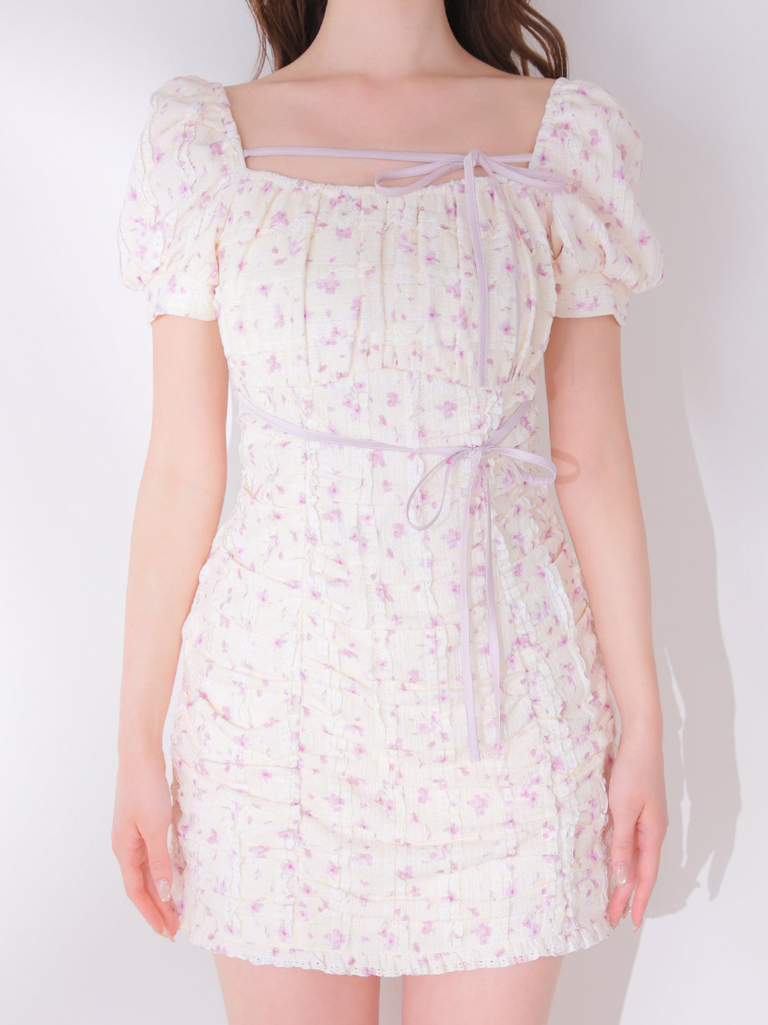 model：162cm　(size：F　color：Lavender)