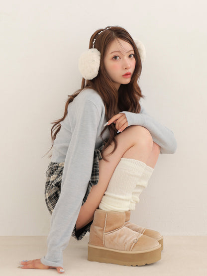 2way Velour Mouton Boots (eme10463)