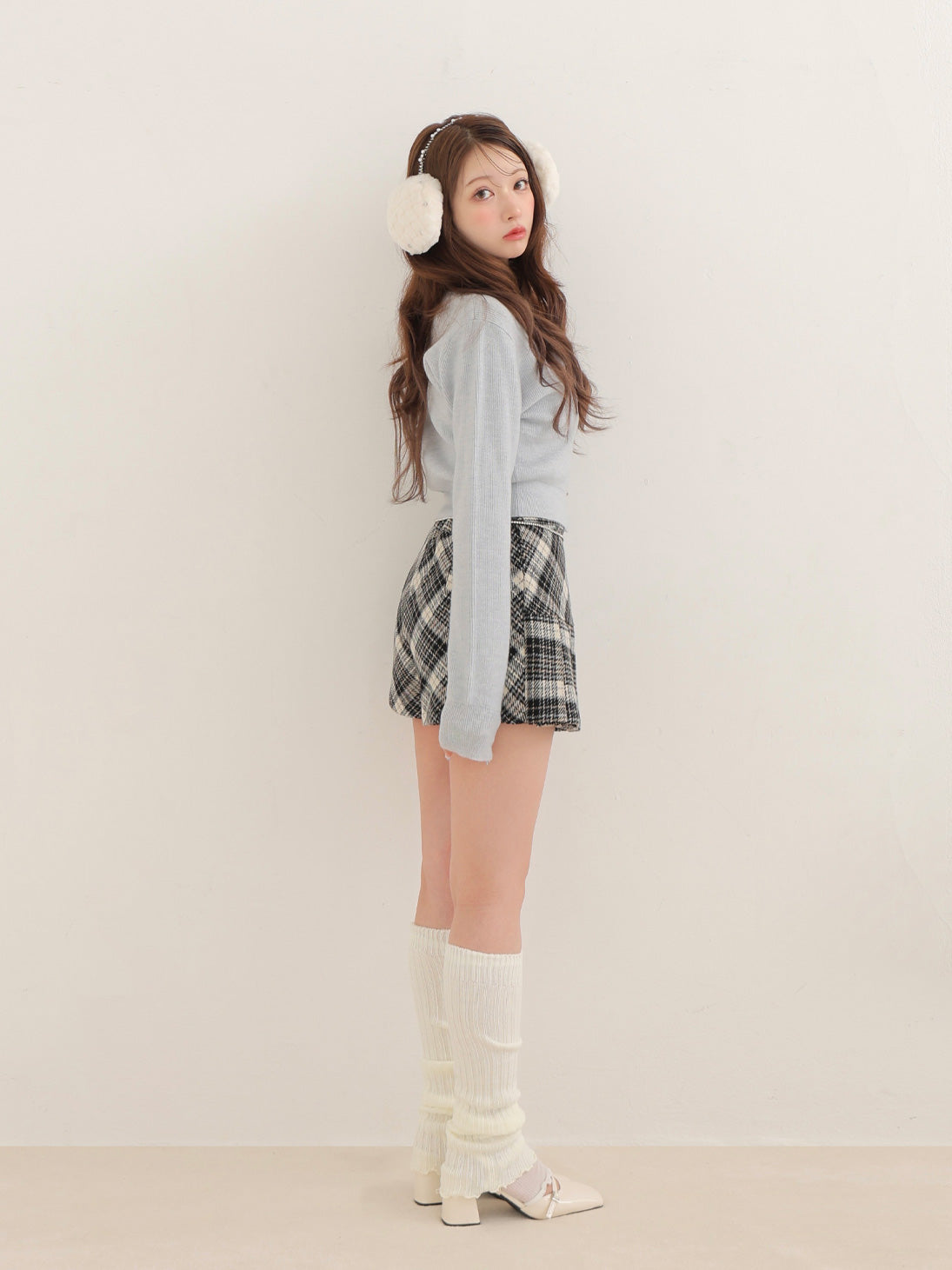 Feather knit cami cardigan(eme10750)