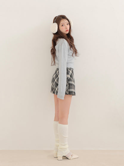 Feather knit cami cardigan(eme10750)