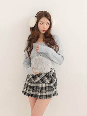 Feather knit cami cardigan(eme10750)