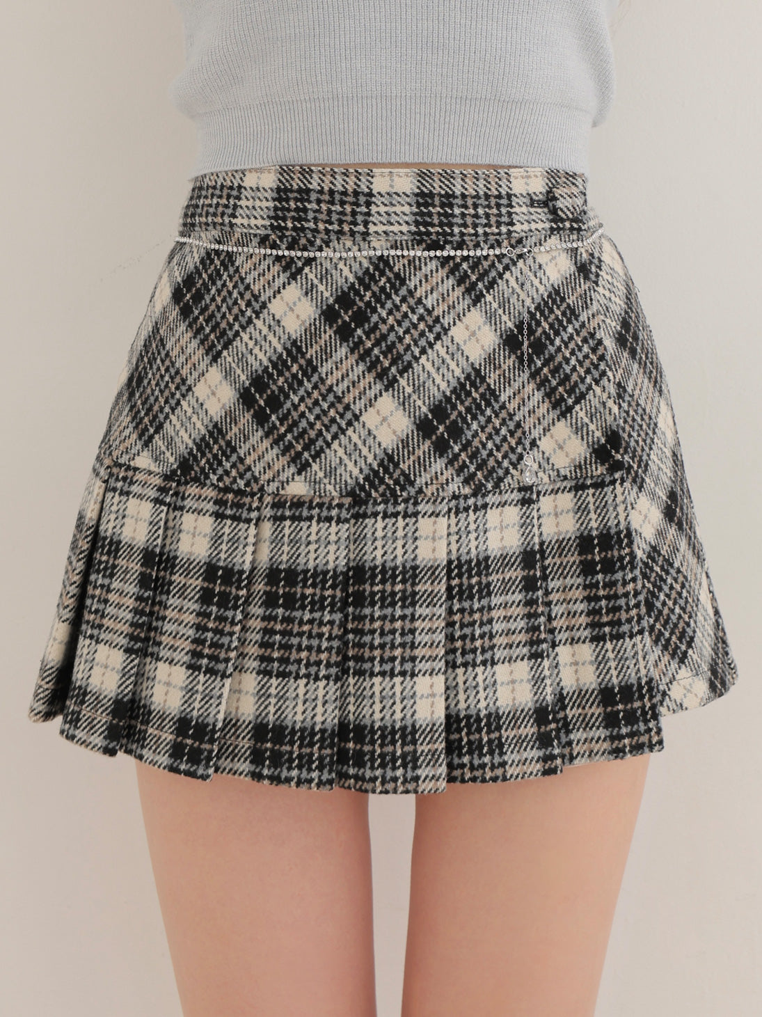 Pre Order】Classic check pleated skort(eme10751) – M me eme
