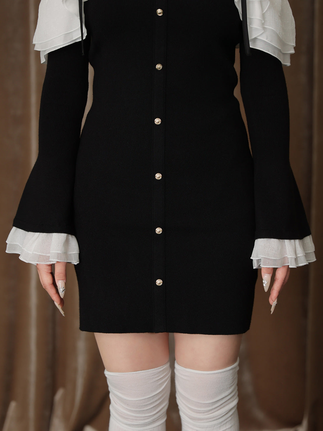 Noir frill ribbon ｍini onepiece(eme10755)