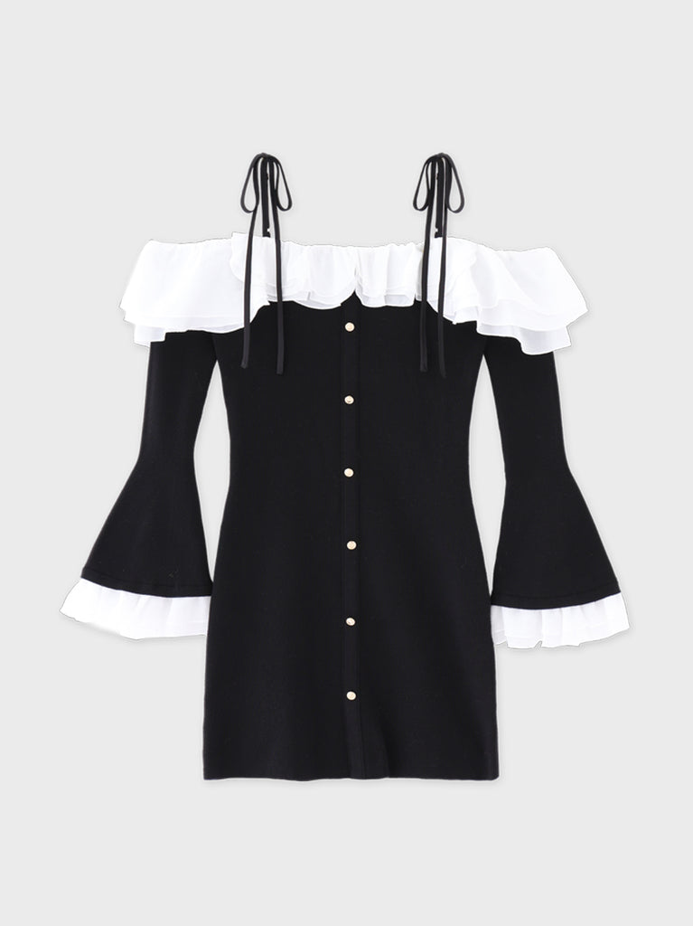 Noir frill ribbon ｍini onepiece(eme10755)