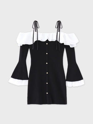 Noir frill ribbon ｍini onepiece(eme10755)