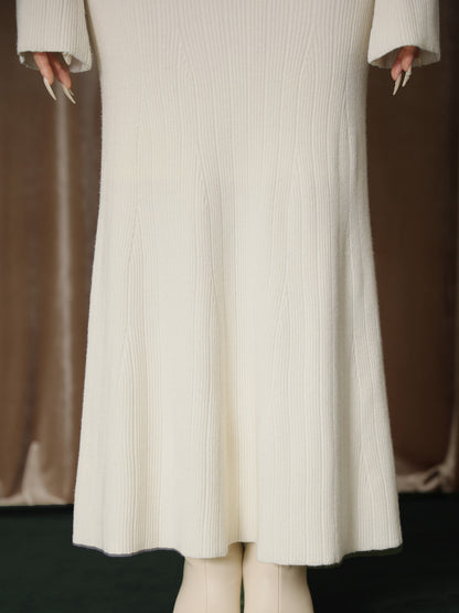 【Pre Order】Layered ribbon knit onepiece (eme10757)