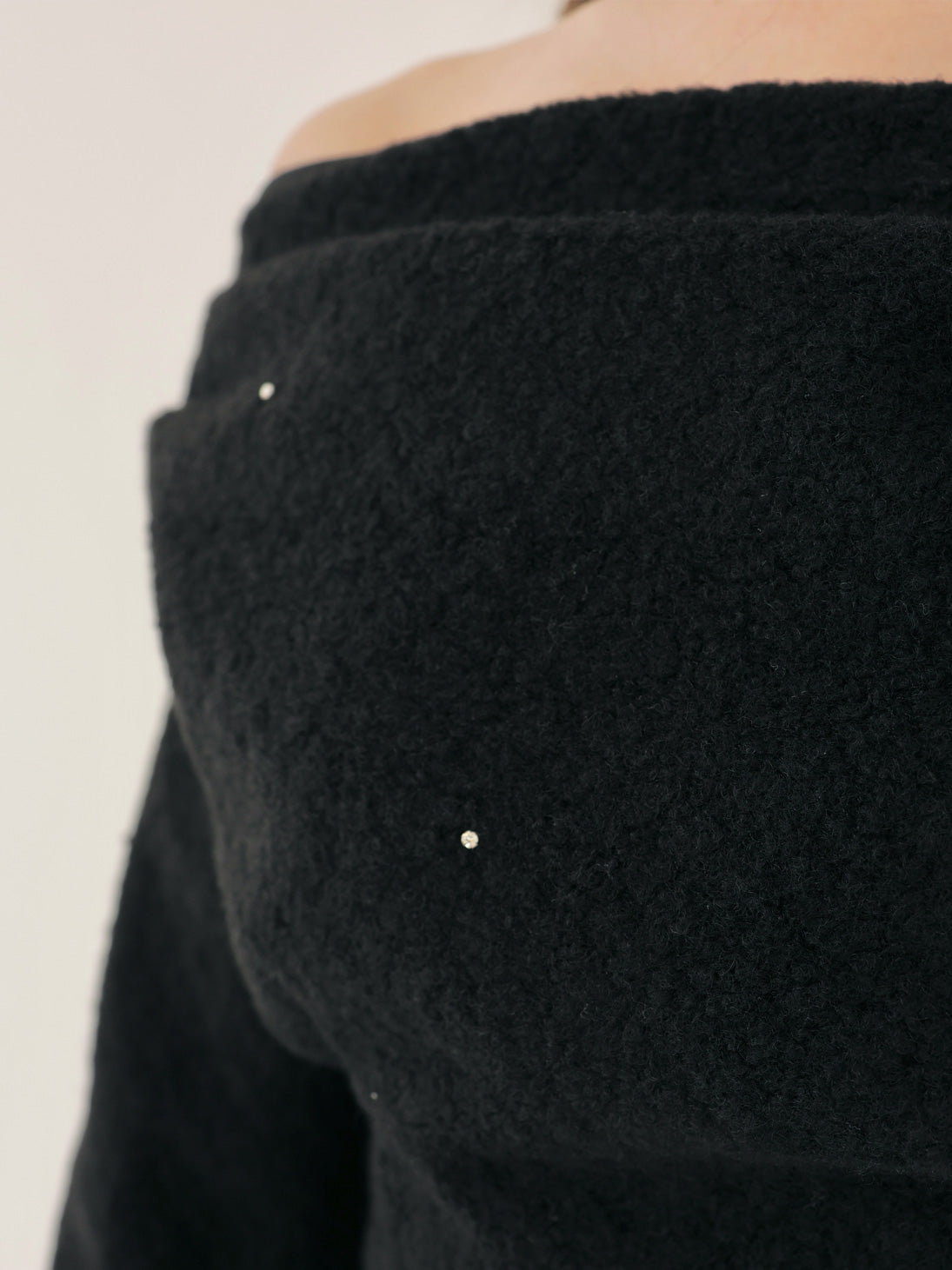 Fur jeweled ribbon mini onepiece(eme10762)