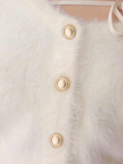 One shoulder ribbon shaggy tops(eme10784)