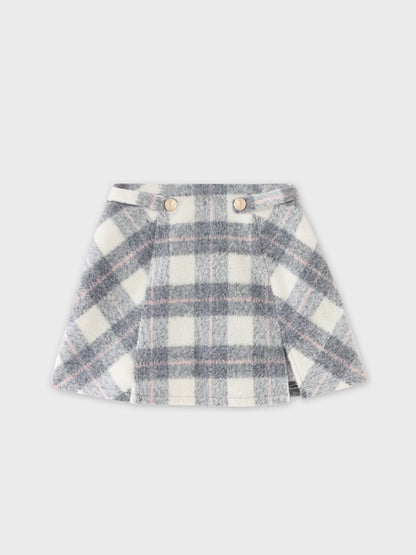 Light shaggy check mini skirt(eme10763)
