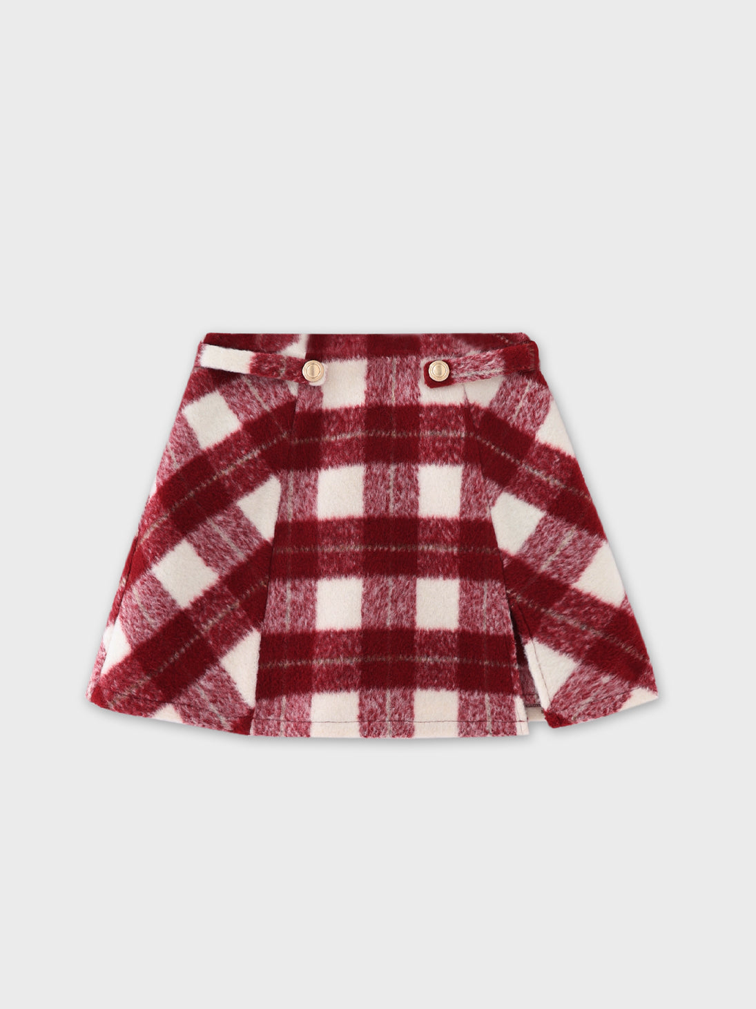 Light shaggy check mini skirt(eme10763)