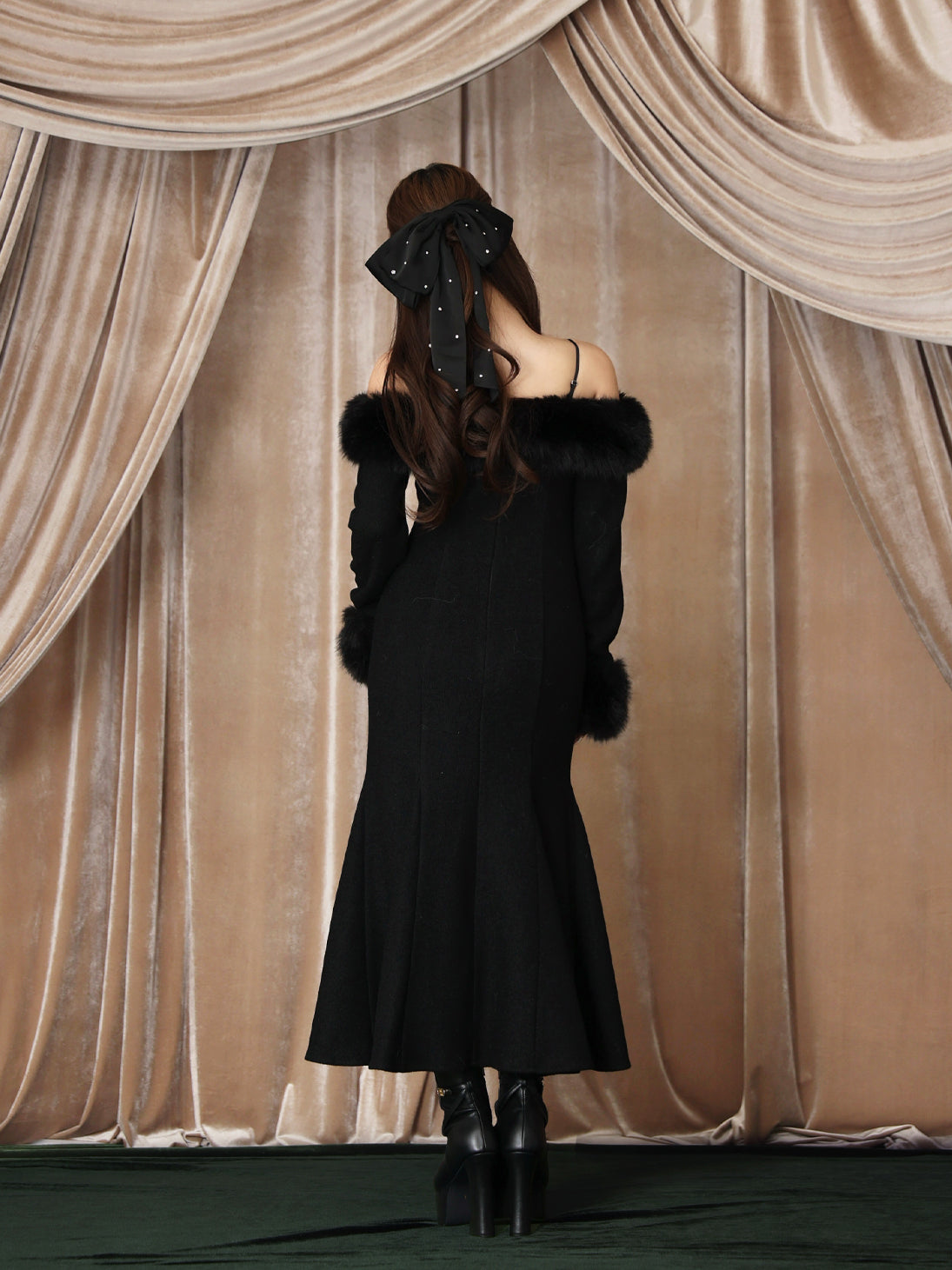 model：160cm　(size：F　color：Black)