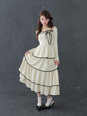Tiered ribbon ensemble onepiece(eme10766)