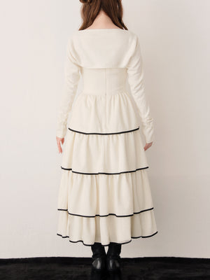 Tiered ribbon ensemble onepiece(eme10766)