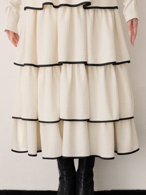 Tiered ribbon ensemble onepiece(eme10766)