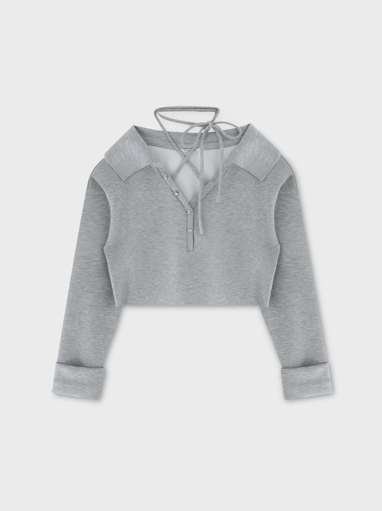 Airy smooth ribbon pullover(eme10767)