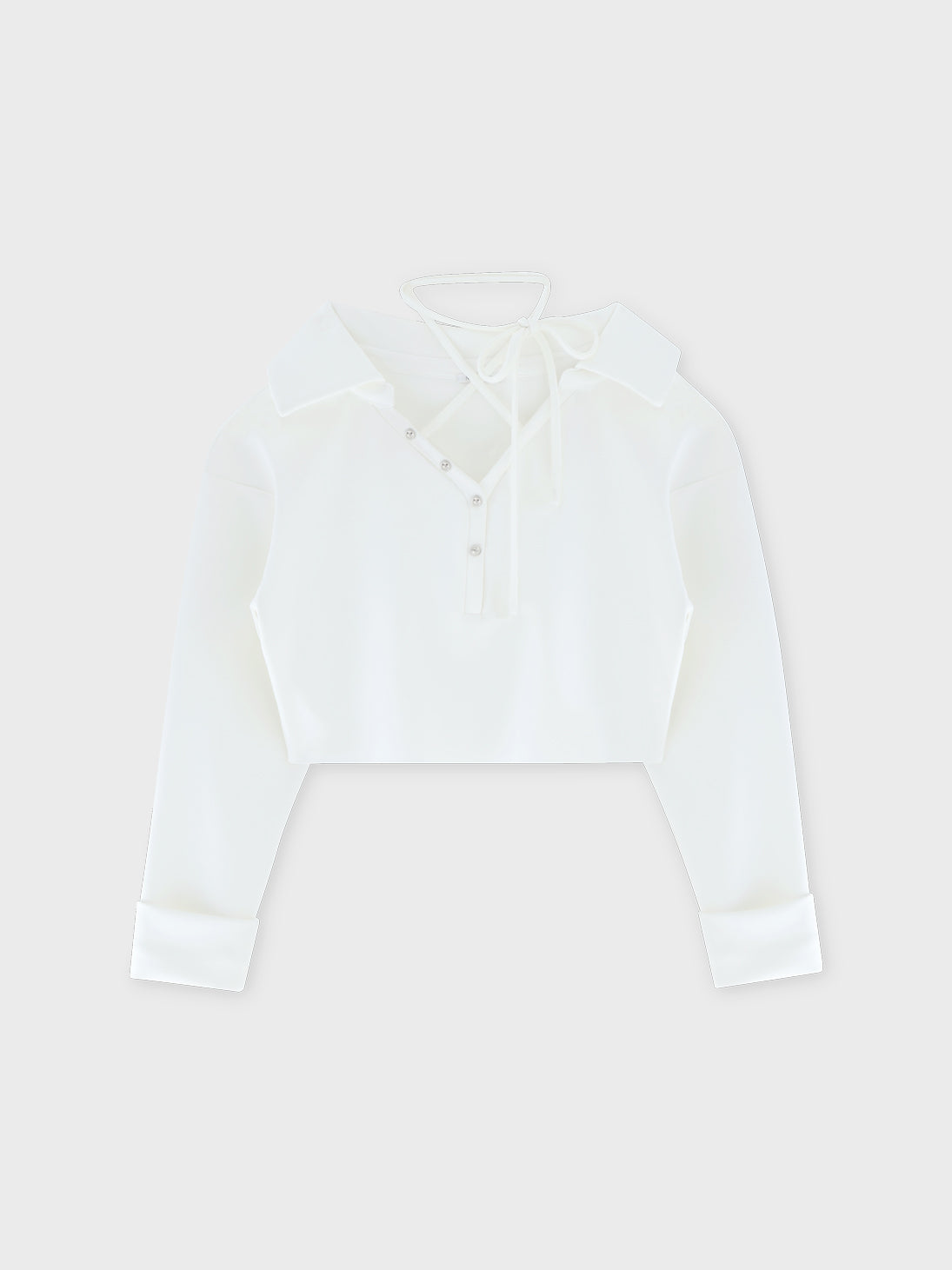 Airy smooth ribbon pullover(eme10767)
