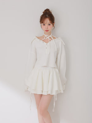 model：162cm　(size：F　color：White)