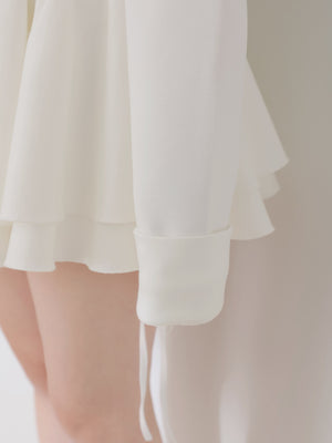 Airy smooth ribbon pullover(eme10767)