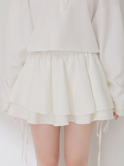 Airy smooth frill mini skirt(eme10768)