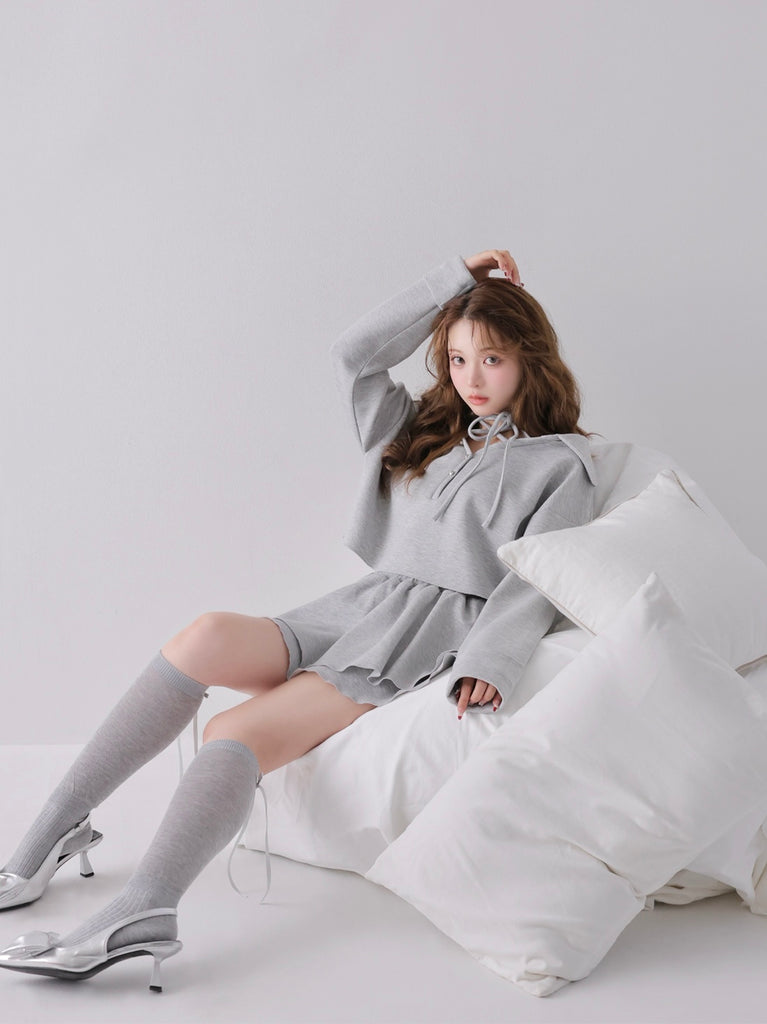 model：160cm　(size：F　color：Gray)