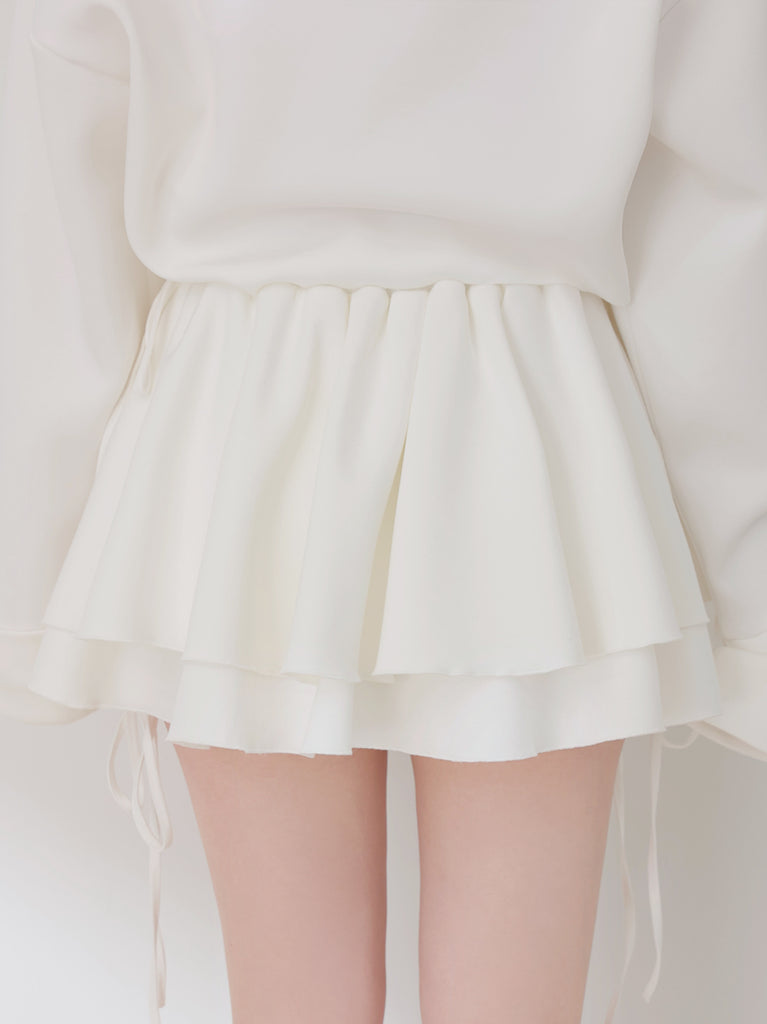 Airy smooth frill mini skirt(eme10768)